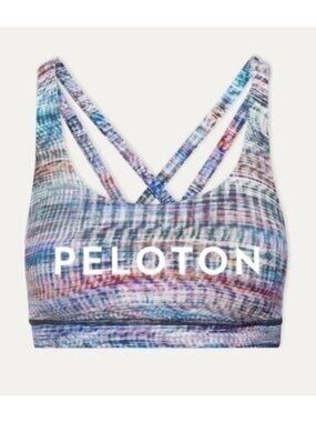 Peleton Lululemon Bra Size 6 Strappy Energy Bra Digital Oasis W2AYSS